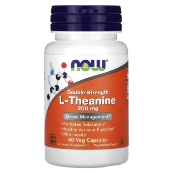 NOW FOODS L-THEANINE 200 MG WITH INOSITOL 60 капсул